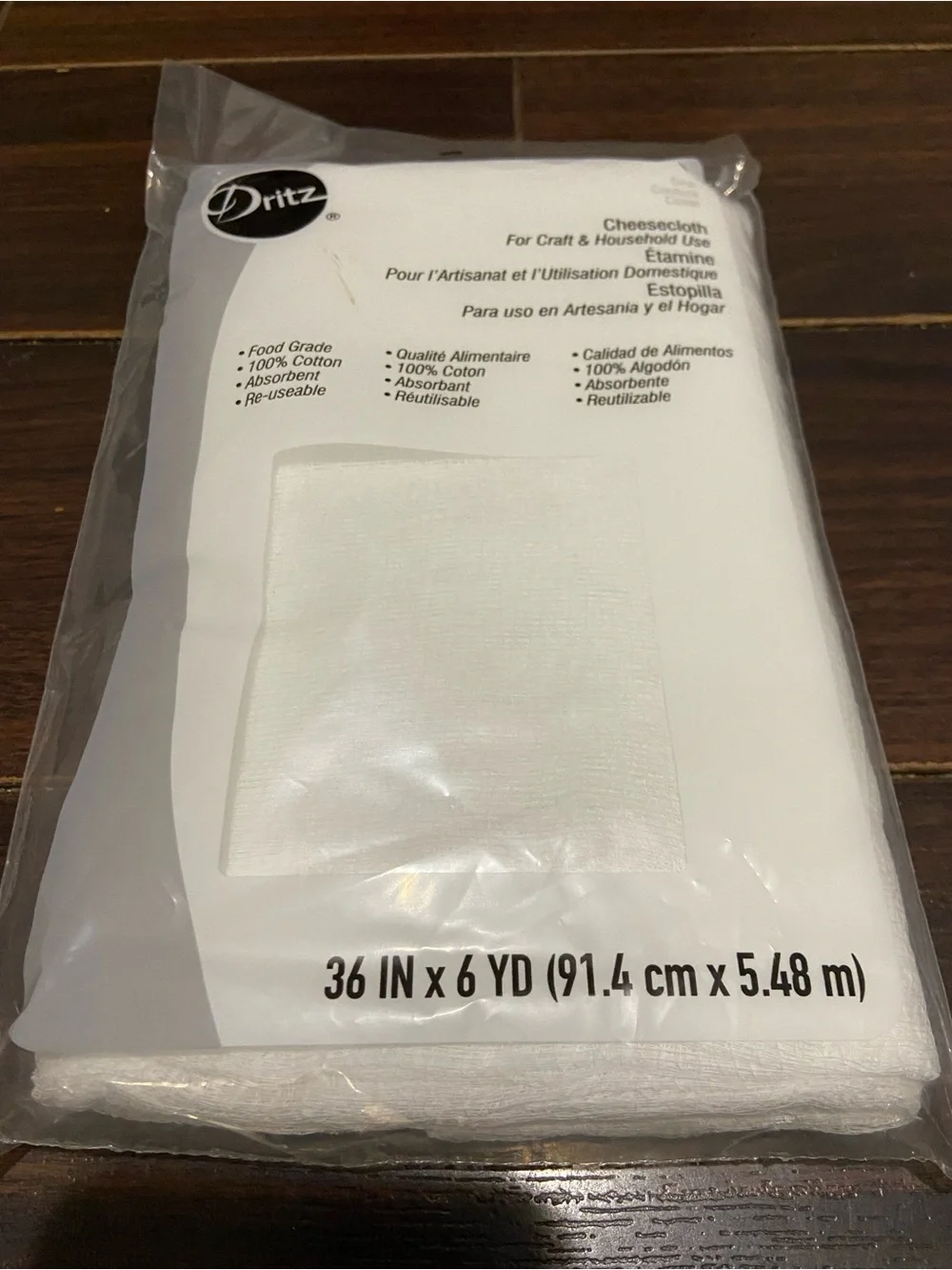 Dritz 606 Cheesecloth Food Grade #9 36-In x 6Yards Each White Cheese Cloth 3 PK